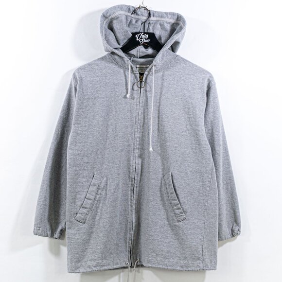 Abercrombie Fitch Zip Up Hoodie Sweatshirt Small VTG 90s Blank Preppy - Picture 1 of 8